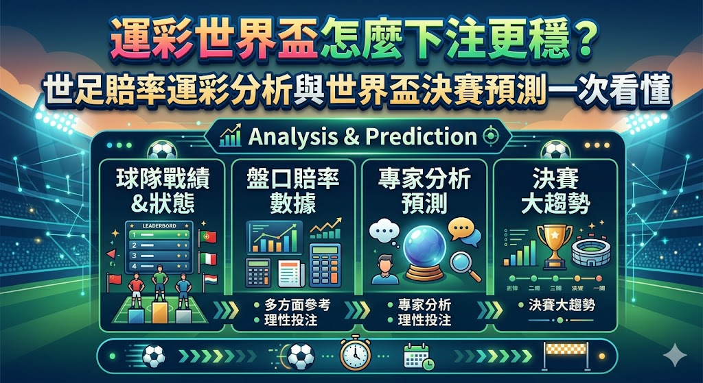 運彩世界盃怎麼下注更穩？世足賠率運彩分析與世界盃決賽預測一次看懂
