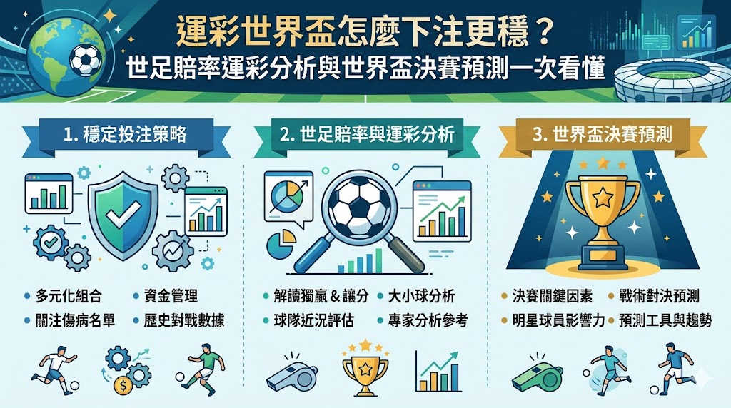 運彩世界盃怎麼下注更穩？世足賠率運彩分析與世界盃決賽預測一次看懂