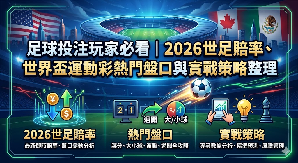足球投注玩家必看｜2026世足賠率、世界盃運動彩熱門盤口與實戰策略整理