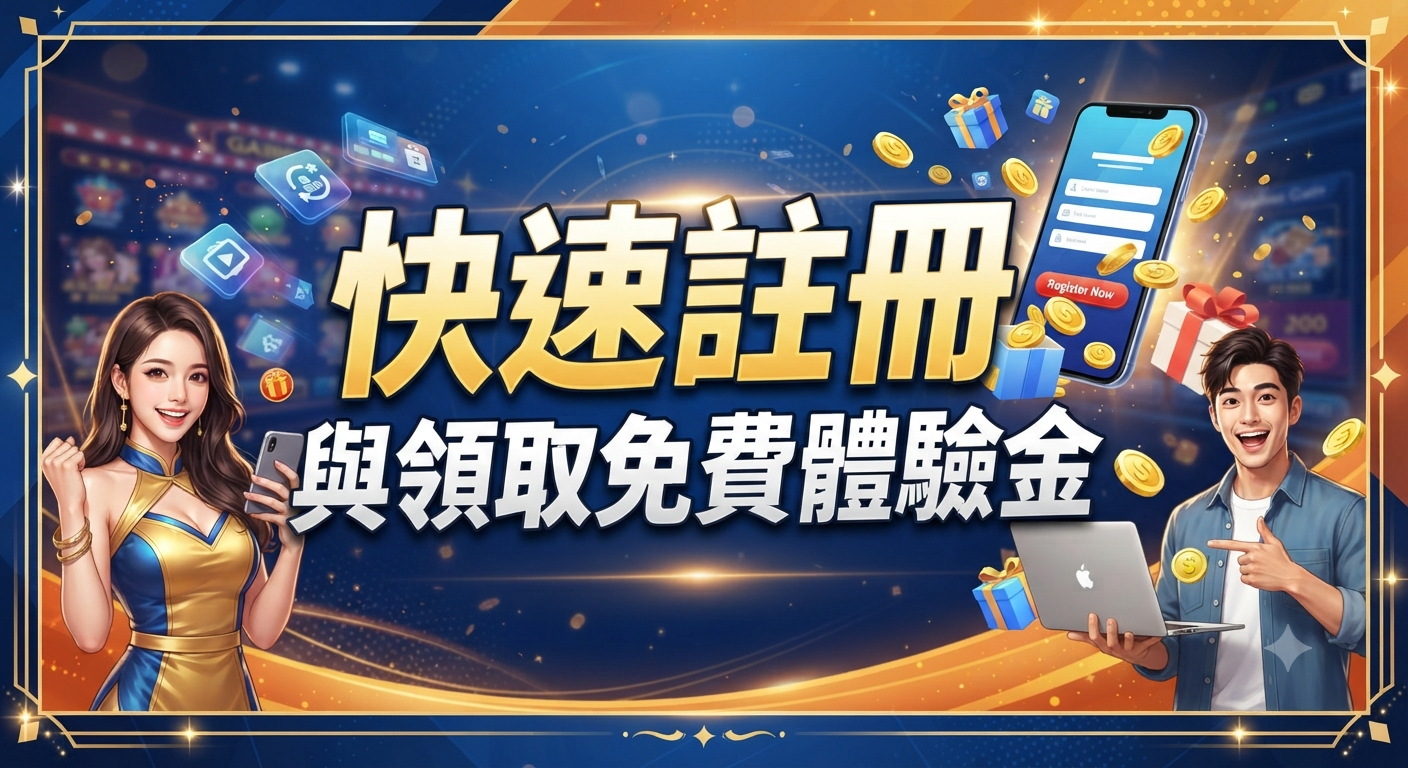 快速註冊與領取免費體驗金
