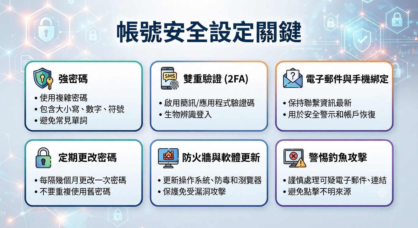 帳號安全設定關鍵
