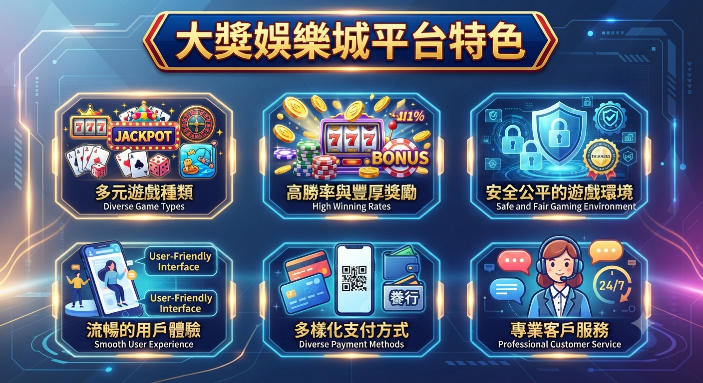 大獎娛樂城平台特色
