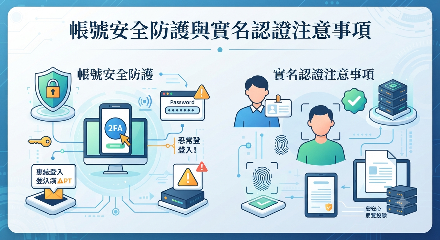 帳號安全防護與實名認證注意事項