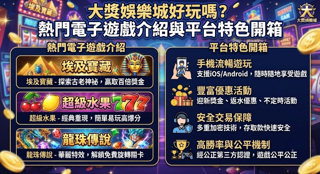 熱門電子遊戲介紹與平台特色開箱