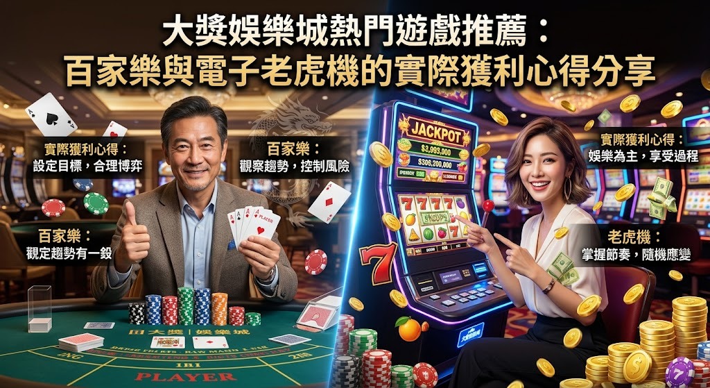 百家樂與電子老虎機的實際獲利心得分享