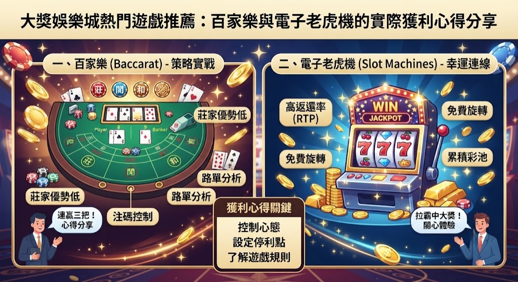 百家樂與電子老虎機的實際獲利心得分享